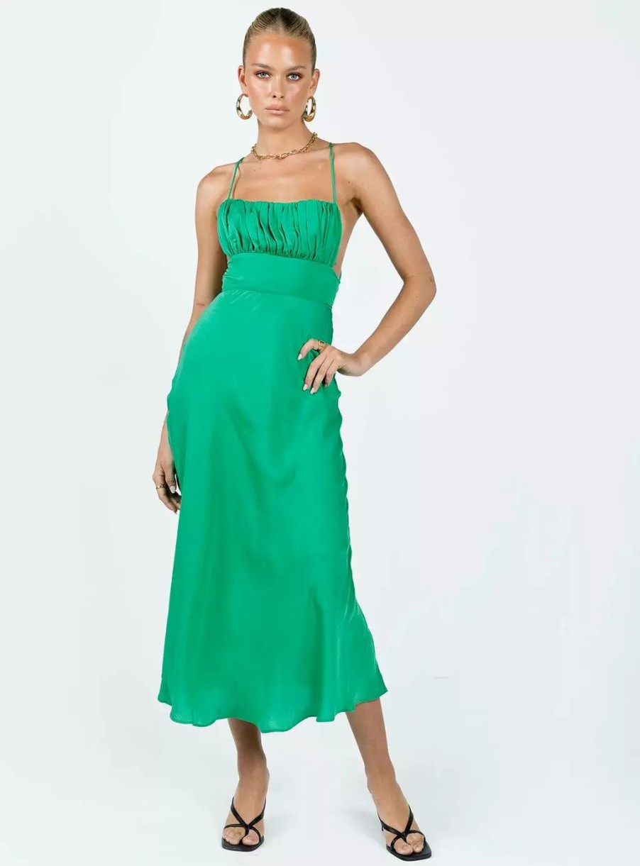 Maxi & Midi Dresses * | Princess Polly Veno Midi Dress Green