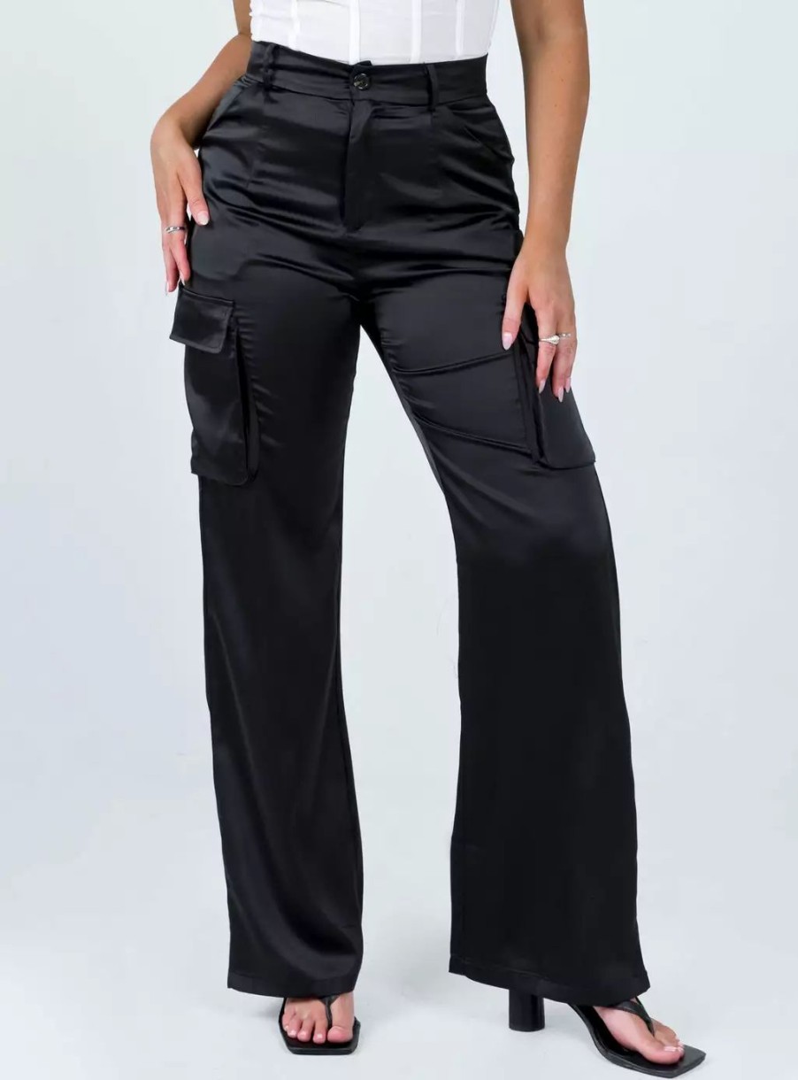 Pants * | Princess Polly Gilmore Cargo Pants Black