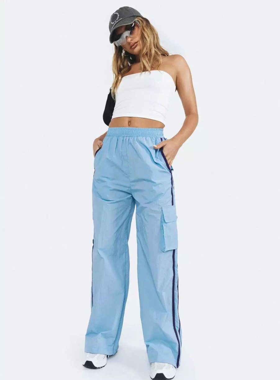 Pants * | Princess Polly Lower Impact Sicilian Cargo Pants Blue