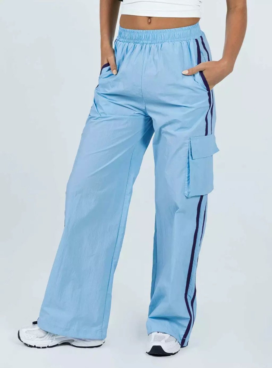 Pants * | Princess Polly Lower Impact Sicilian Cargo Pants Blue