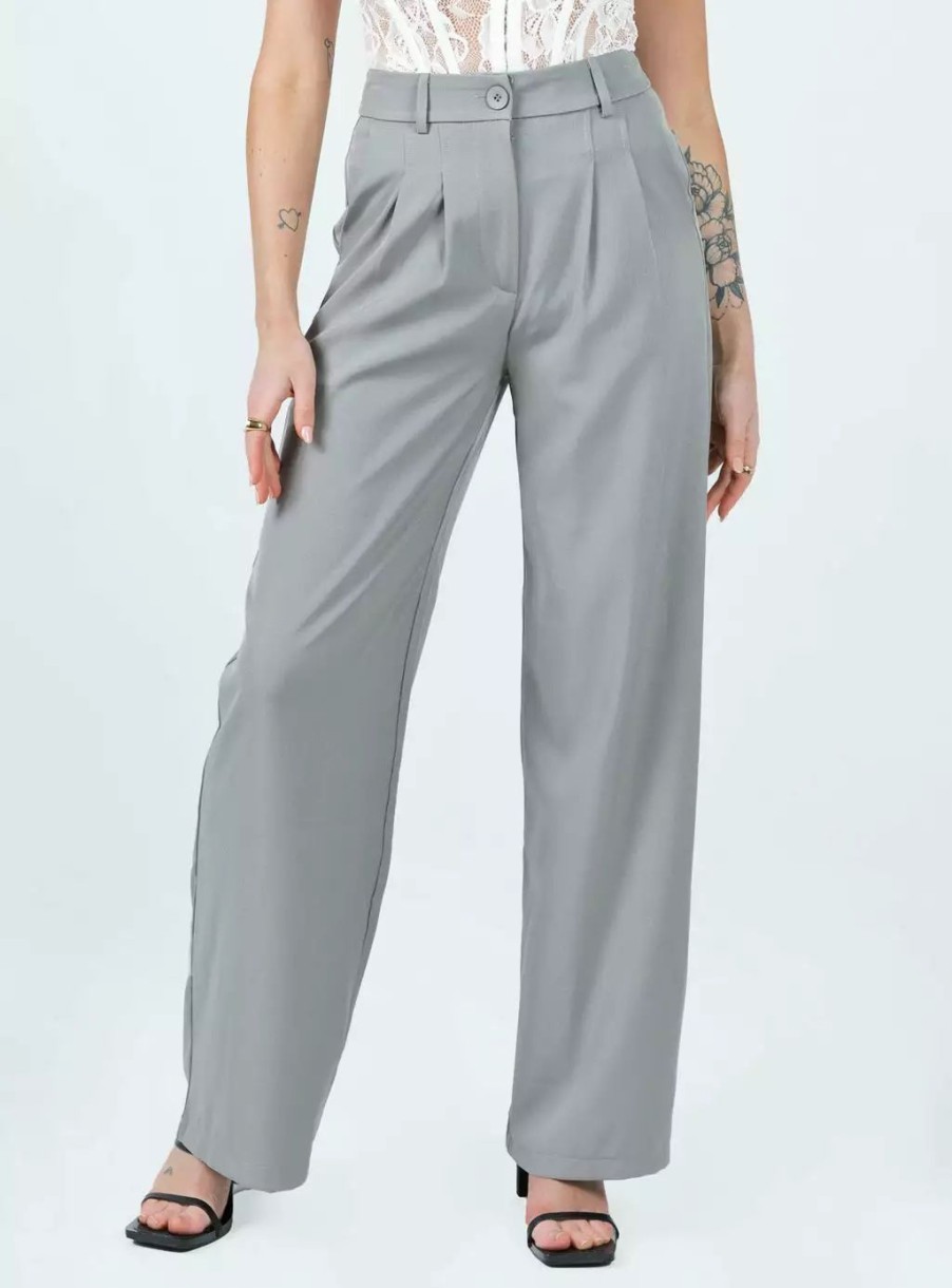 Pants * | Princess Polly Archer Pants Light Grey