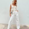 Pants * | Princess Polly Luna Mid Rise Cargo Pant Off White