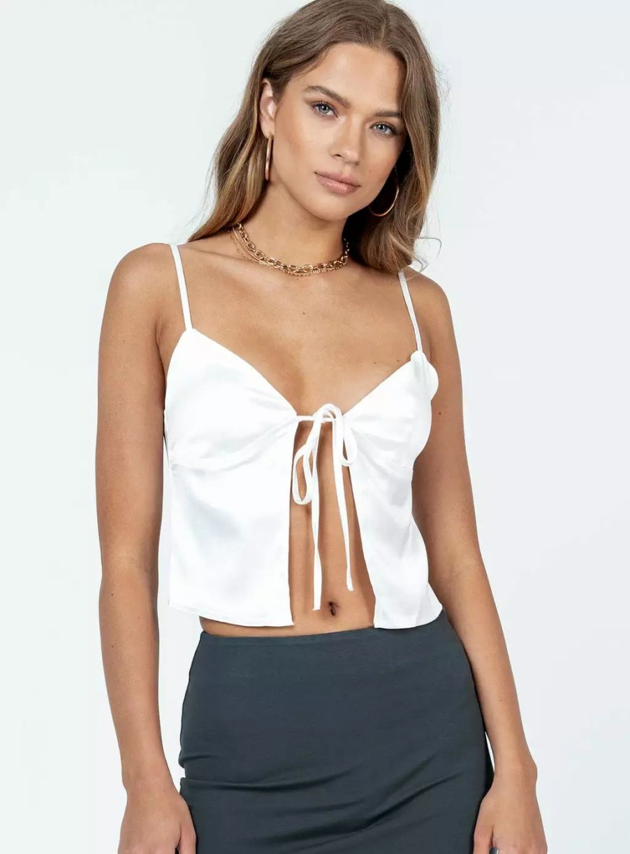 Woven Tops * | Princess Polly Buress Top White