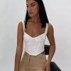 Woven Tops * | Princess Polly Lower Impact Bruna Top White Low Impact