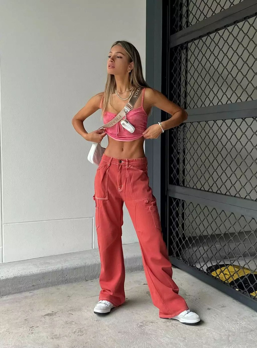 Jeans * | Lioness Miami Vice Pants Red