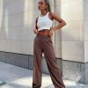 Pants * | Princess Polly Lower Impact Archer Pants Brown Eco Tall