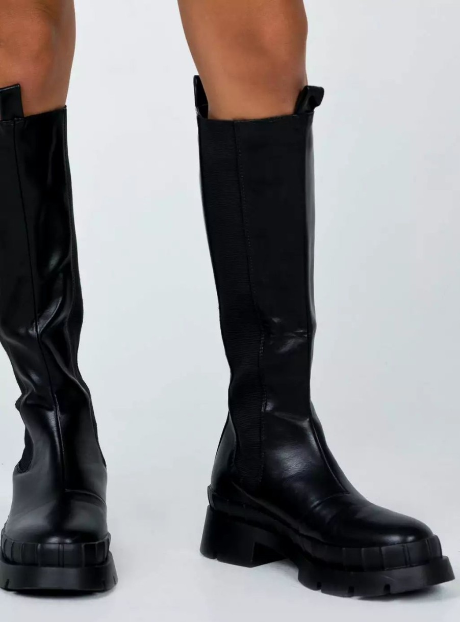 Boots * | Princess Polly Douglas Boots Black