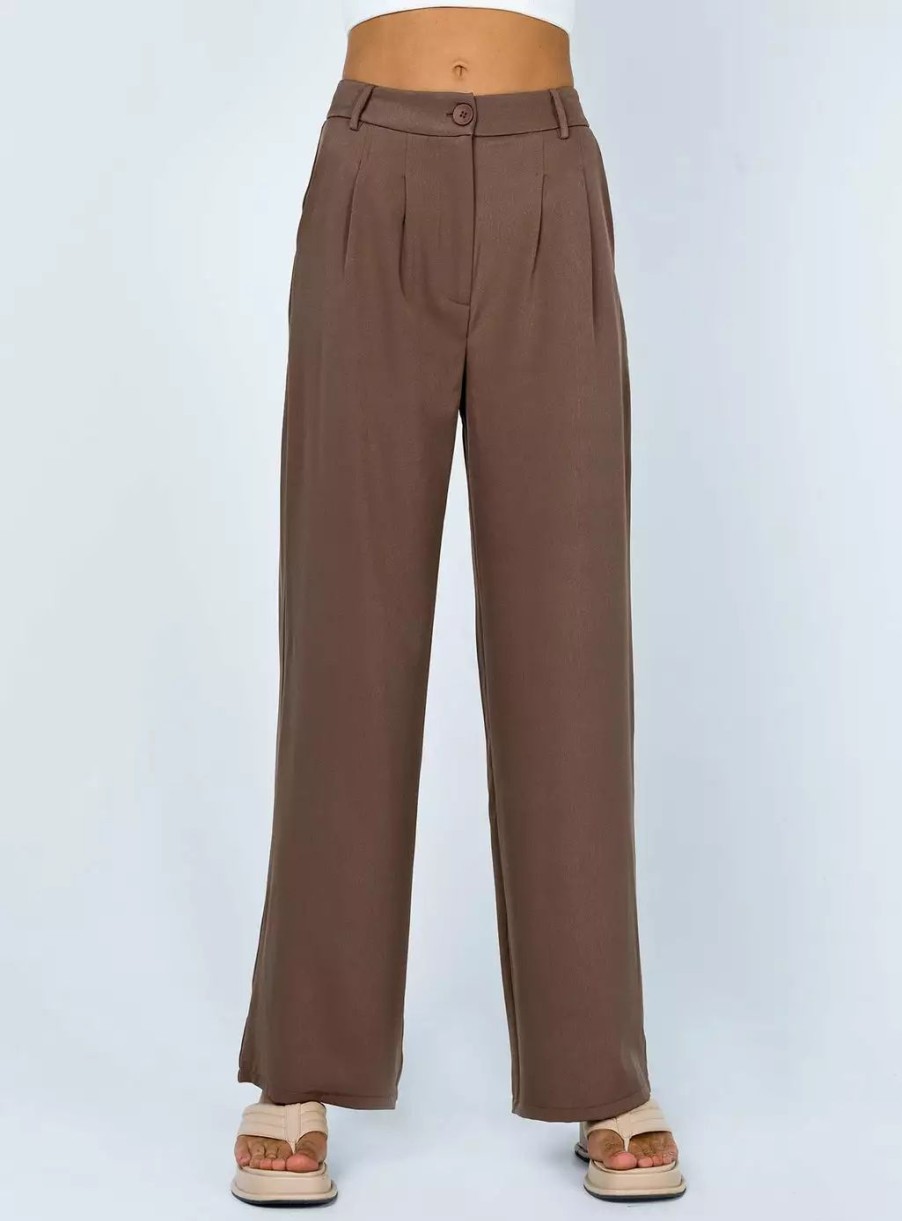 Pants * | Princess Polly Archer Pants Brown