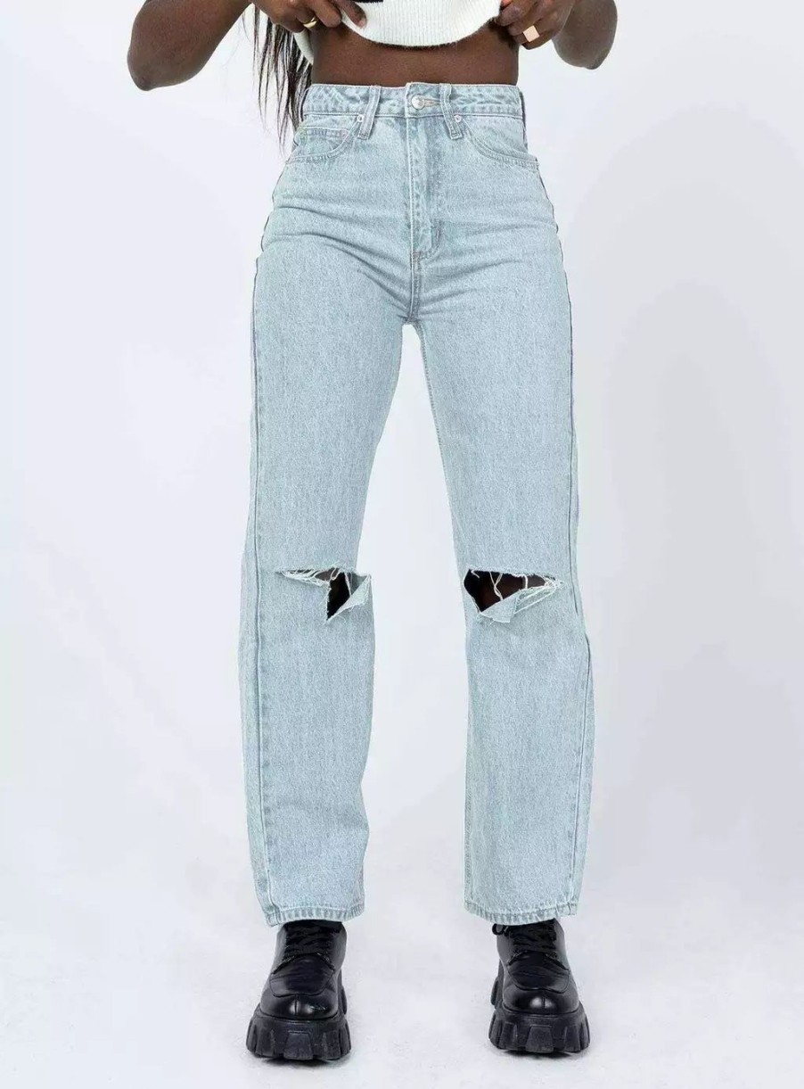 Jeans * | Princess Polly Lower Impact Holland Jeans Denim