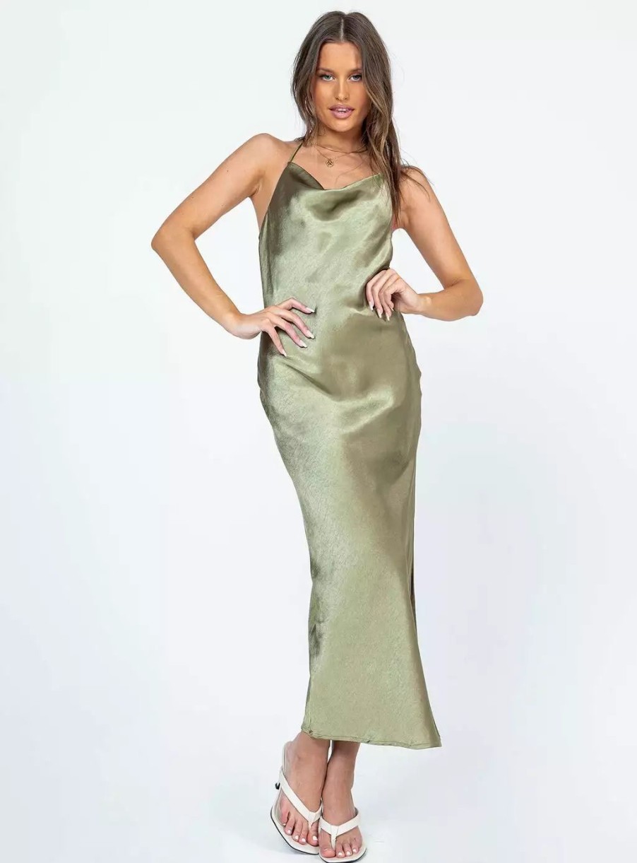 Maxi & Midi Dresses * | Princess Polly Alissa Midi Dress Green