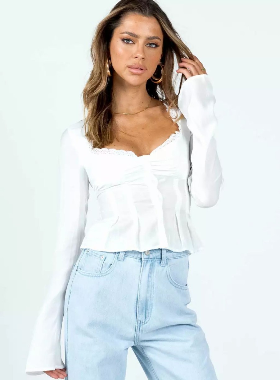 Woven Tops * | Princess Polly Lil Sweetheart Top Ivory