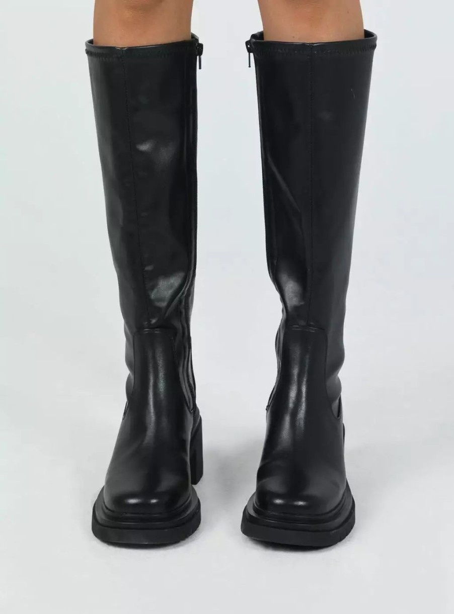 Boots * | Princess Polly Lower Impact Hardy Boot Black