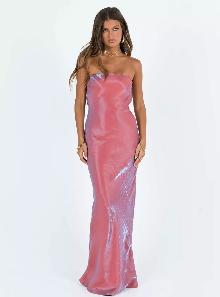 Maxi & Midi Dresses * | Princess Polly Aysa Strapless Maxi Dress Pink