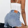 Shorts * | Princess Polly Kalynda Denim Shorts Mid Wash Blue