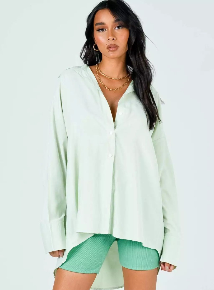 Woven Tops * | Princess Polly Angeline Top Green