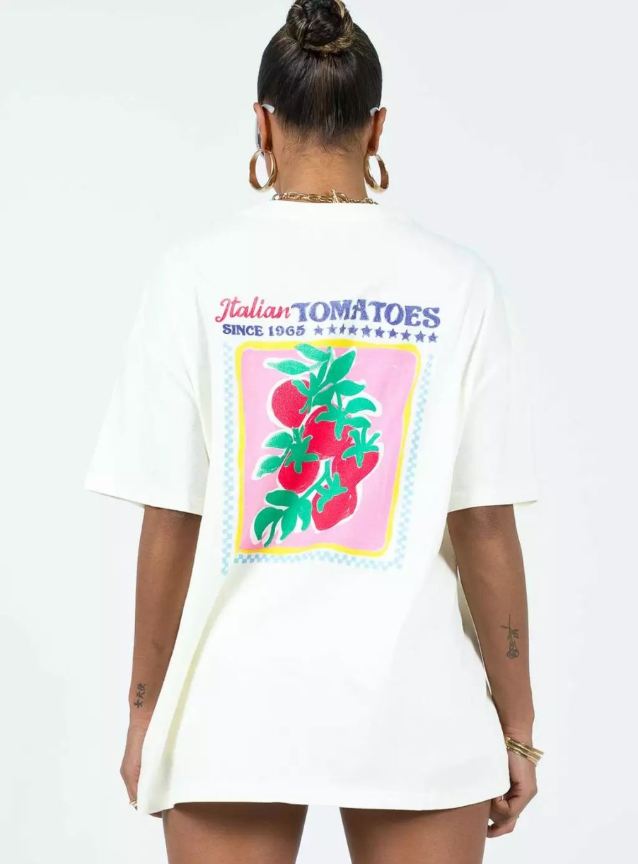 Graphic Tops * | Princess Polly Lower Impact Italian Tomatoes Oversized Tee Multi