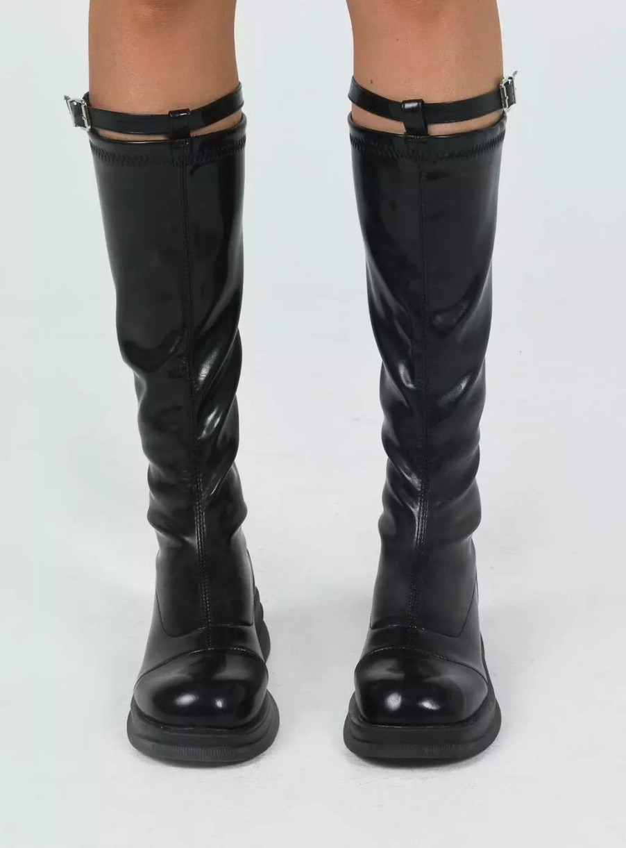 Boots * | Princess Polly Lower Impact Ariaahs Boot Black