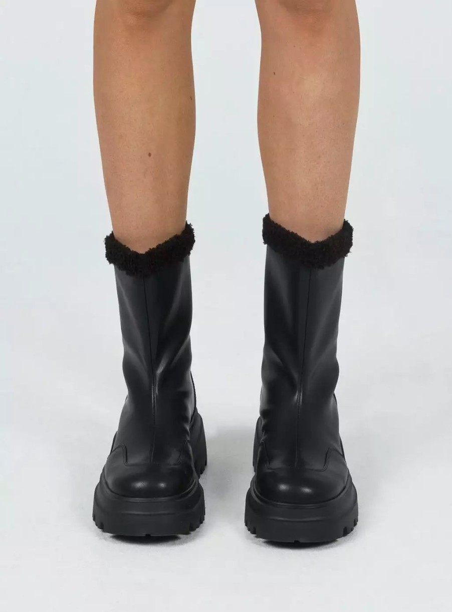 Boots * | Princess Polly Lower Impact Galleria Boot Black