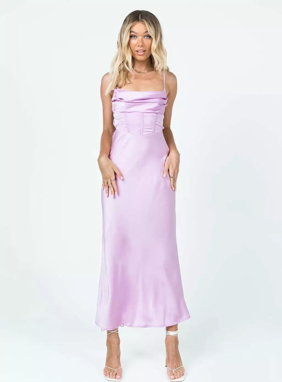 Maxi & Midi Dresses * | Princess Polly Lillie Midi Dress Purple