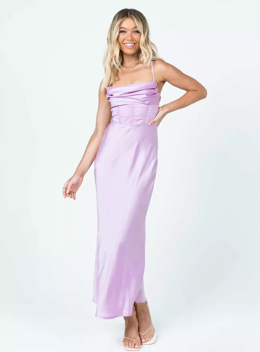 Maxi & Midi Dresses * | Princess Polly Lillie Midi Dress Purple