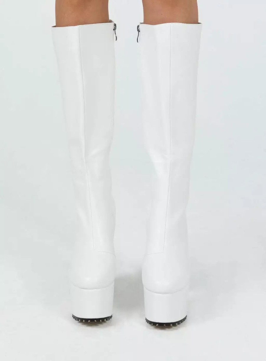 Boots * | Princess Polly Valdo Platform Boots White