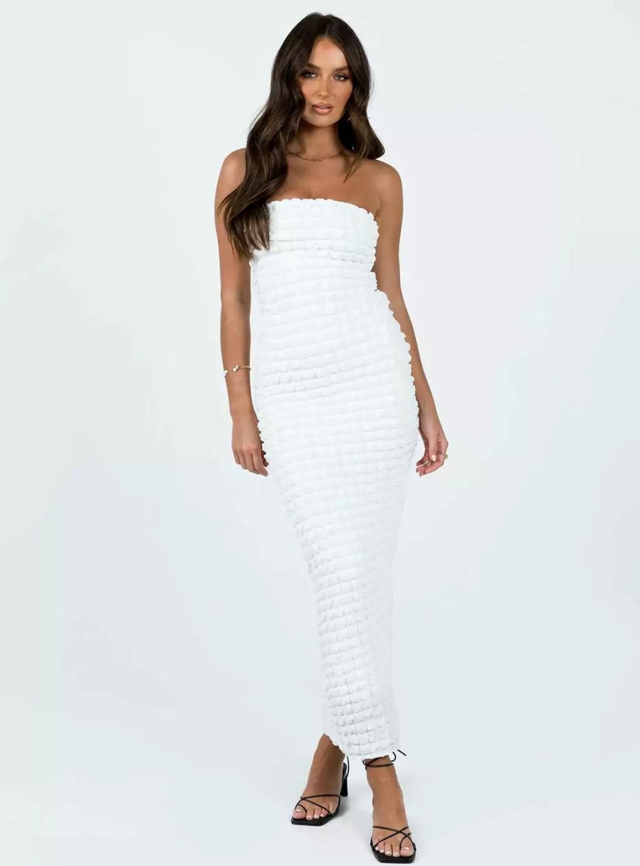 Maxi & Midi Dresses * | Princess Polly Kendrick Strapless Maxi Dress White