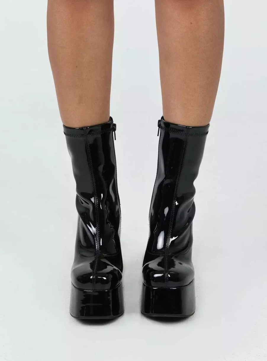 Boots * | Princess Polly Libby Platform Boots Black