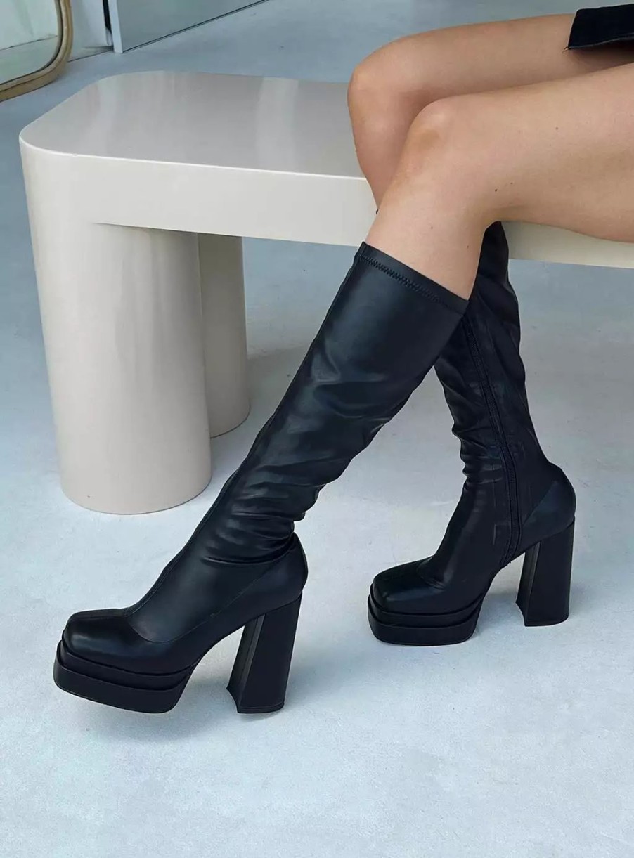 Boots * | Princess Polly Rodney Platform Boot Black