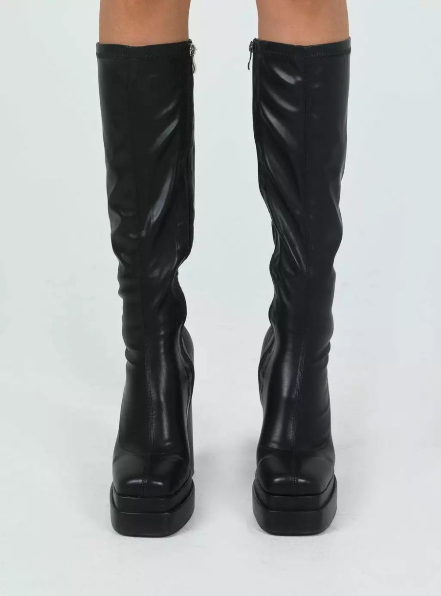 Boots * | Princess Polly Rodney Platform Boot Black