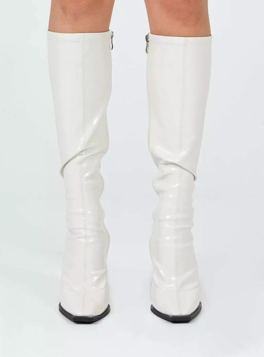 Boots * | Princess Polly Ivanna Boots Off White