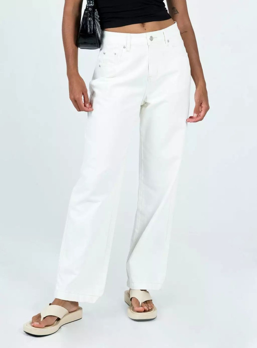 Jeans * | Princess Polly Karana Slouch Jeans Ivory