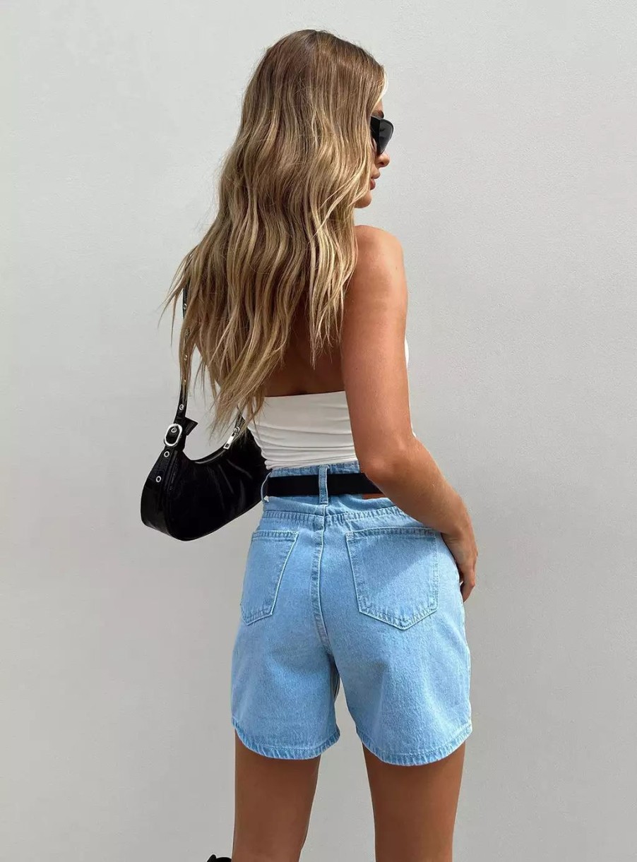 Shorts * | Princess Polly The Swalla Shorts Light Blue