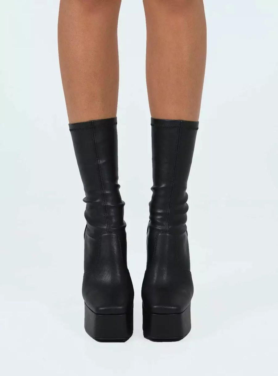 Boots * | Windsor Smith Angelz Platform Boots Black