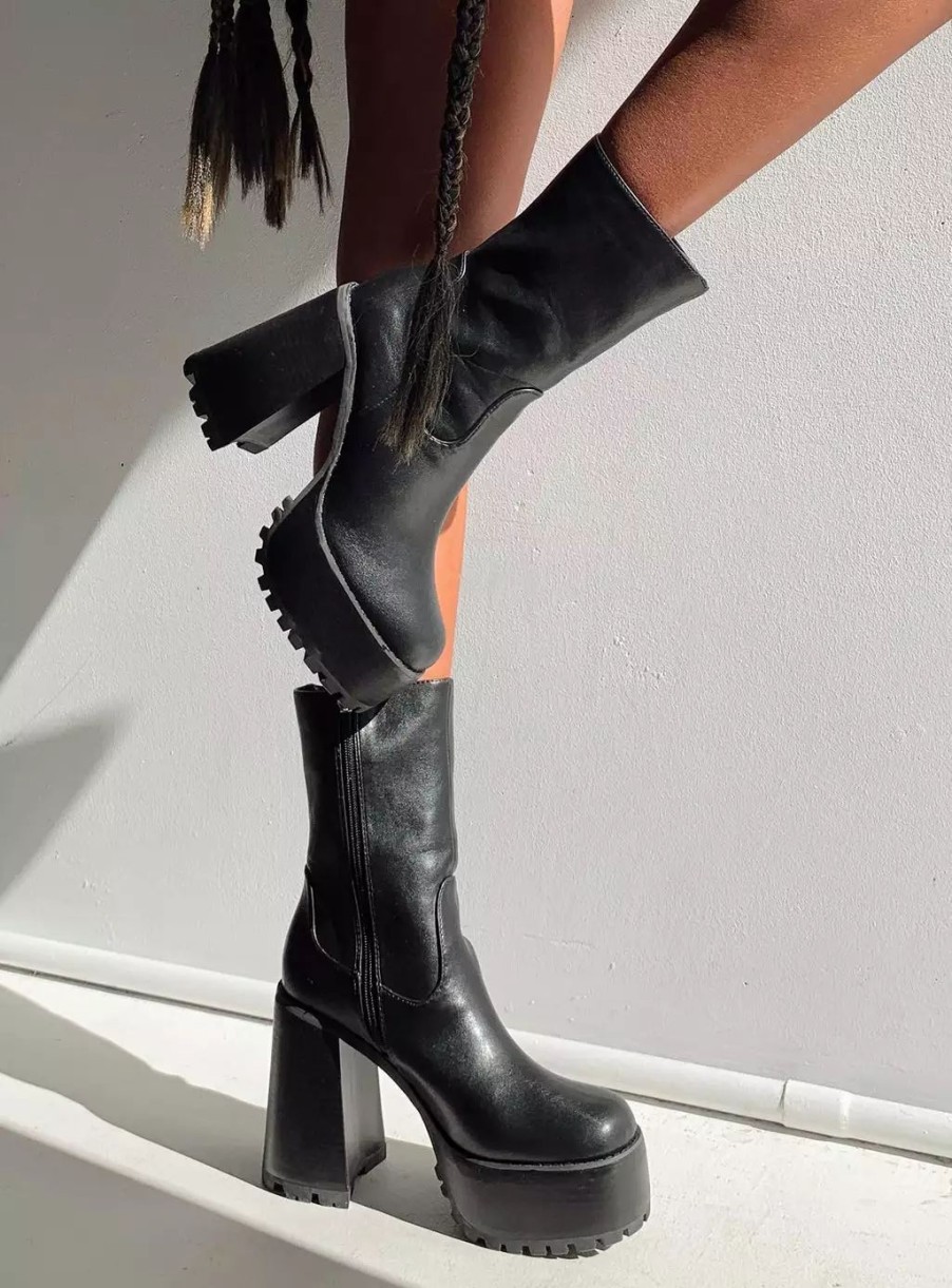 Boots * | Princess Polly Garbo Boots Black