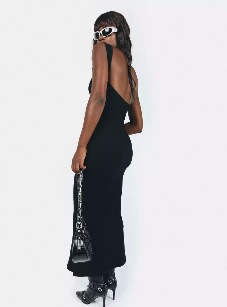 Maxi & Midi Dresses * | Princess Polly Lower Impact Smythe Maxi Dress Black