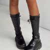 Boots * | Princess Polly Rothwell Combat Boots Black