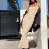 Maxi & Midi Dresses * | Princess Polly Andros Maxi Dress Beige