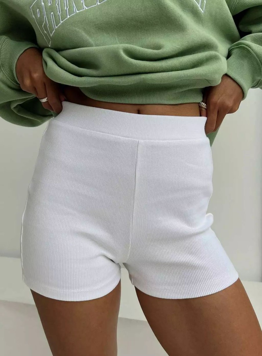 Shorts * | Princess Polly Lower Impact Bailey Bike Short White