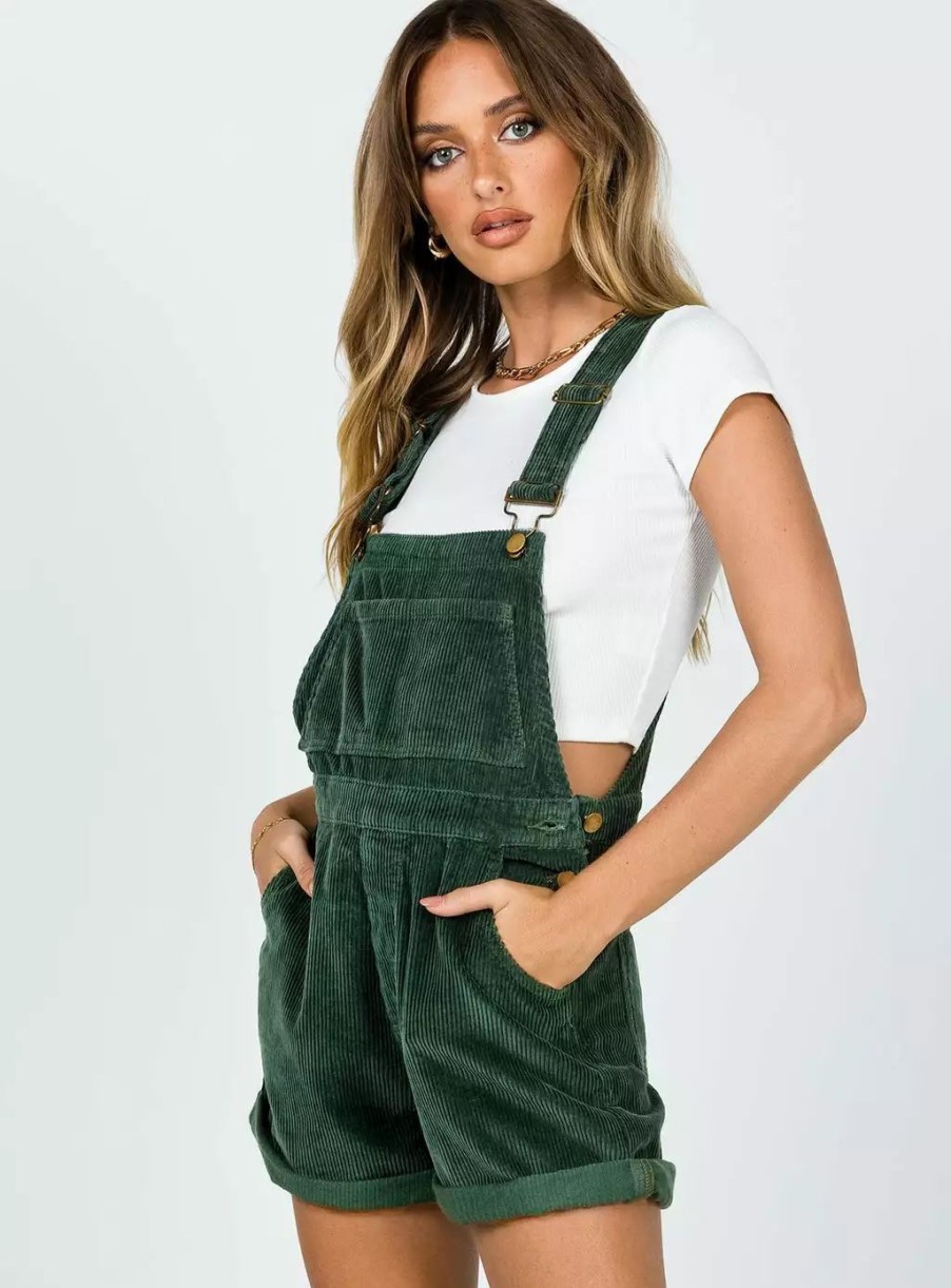 Playsuits * | Princess Polly Kacey Overalls Khaki